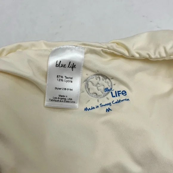 BLUE LIFE Eclipse Ivory and Tan One Piece Swimsuit Size Medium - Picture 6 of 7